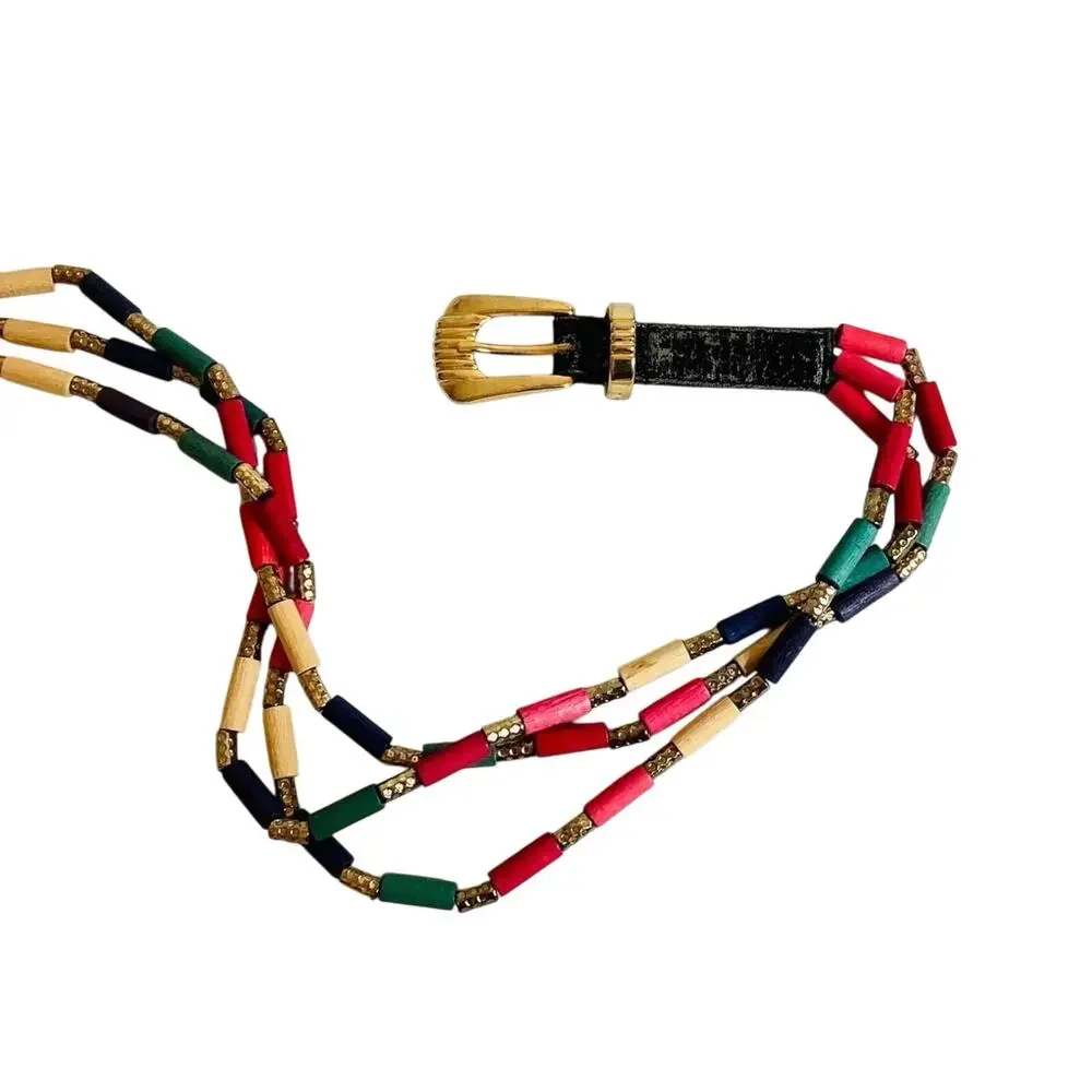 Vintage Wooden Beads Belt